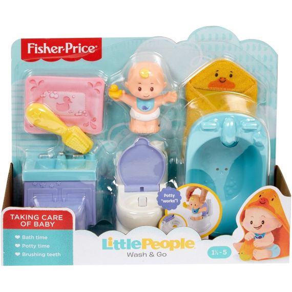 MATTEL FISHER PRICE GKP64 ИГРОВОЙ НАБОР LITTLE PEOPLE УХОД ЗА МАЛЫШОМ