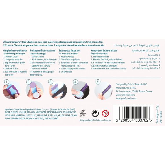 SNAILS HAIR CHALKS SNHC005 МЕЛКИ ДЛЯ ВОЛОС FLAMINGO