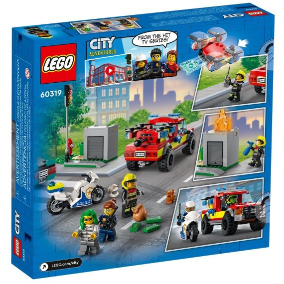 LEGO CITY 60319 КОНСТРУКТОР ПОЖАРНАЯ БРИГАДА И ПОЛИЦЕЙСКАЯ ПОГОНЯ