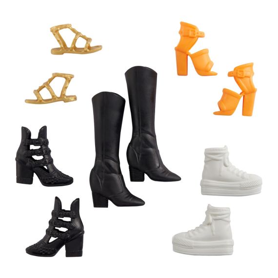 BARBIE GWB14 НАБОР ОБУВИ ДЛЯ ПРОГУЛОК 5 ПАР