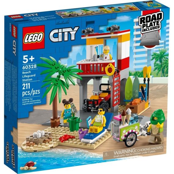 LEGO CITY 60328 КОНСТРУКТОР СПАСАТЕЛЬНЫЙ ПОСТ НА ПЛЯЖЕ