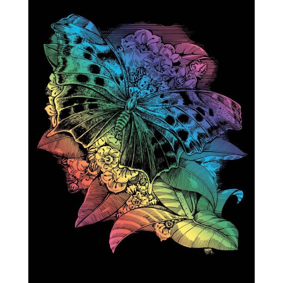 SEQUIN ART ARTFOIL SQ0541 ГРАВЮРА РАДУЖНАЯ БАБОЧКА