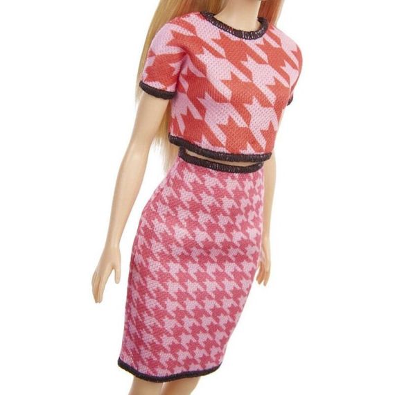 MATTEL BARBIE GRB59 КУКЛА МОДНИЦА В РОЗОВОМ КОСТЮМЕ