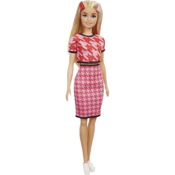 MATTEL BARBIE GRB59 КУКЛА МОДНИЦА В РОЗОВОМ КОСТЮМЕ