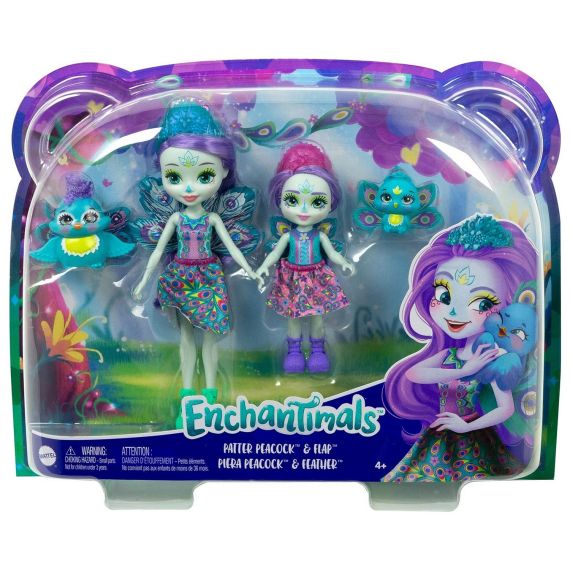 ENCHANTIMALS HCF83 НАБОР ИГРОВОЙ СЕСТРИЧКИ С ПИТОМЦАМИ ПЭТТЕР И ПЬЕРА ПАВЛИНА