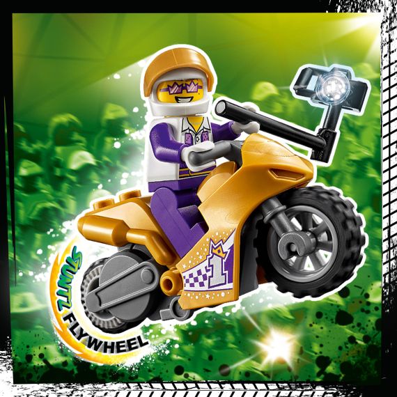 LEGO CITY STUNTZ 60309 КОНСТРУКТОР ТРЮКОВЫЙ МОТОЦИКЛ С ЭКШН-КАМЕРОЙ