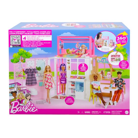 BARBIE HCD47 КУКОЛЬНЫЙ ДОМИК С МЕБЕЛЬЮ И АКСЕССУАРАМИ