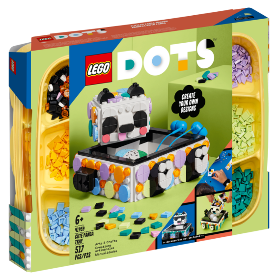 LEGO DOTS 41959 КОНСТРУКТОР МИЛЫЙ ЛОТОК С ПАНДОЙ