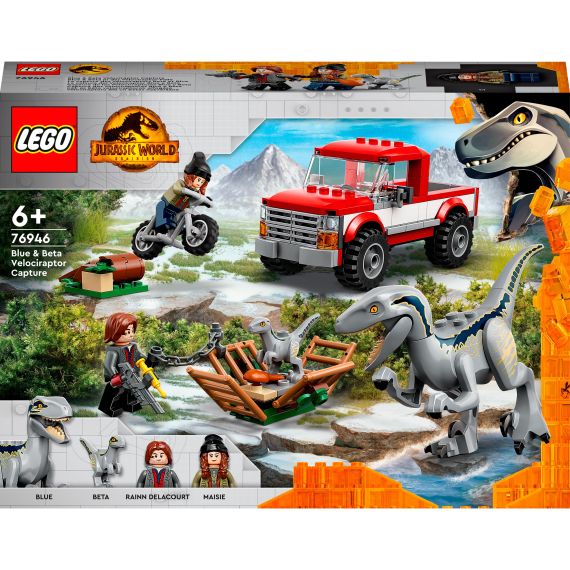 LEGO JURASSIC WORLD 76946 КОНСТРУКТОР БЛУ И ПОИМКА БЕТА-ВЕЛОЦИРАПТОРА