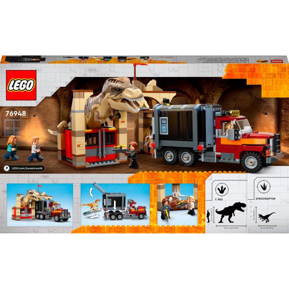 LEGO JURASSIC WORLD 76948 КОНСТРУКТОР ПОБЕГ АТРОЦИРАПТОРА И ТИРАННОЗАВРА