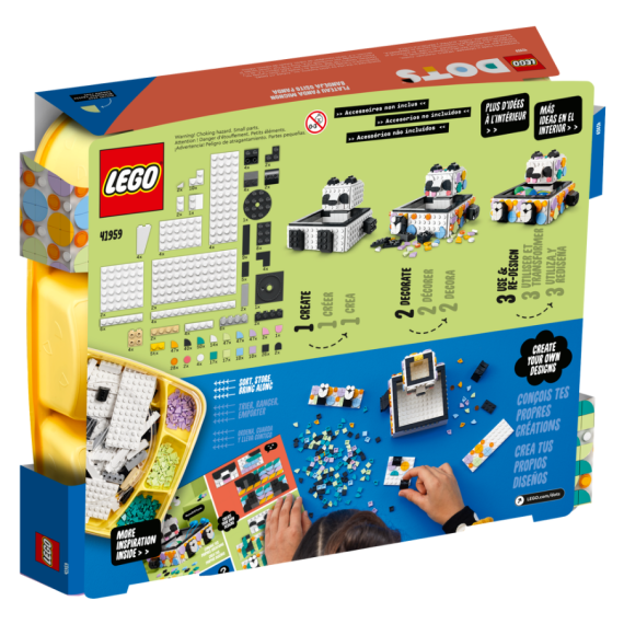 LEGO DOTS 41959 КОНСТРУКТОР МИЛЫЙ ЛОТОК С ПАНДОЙ