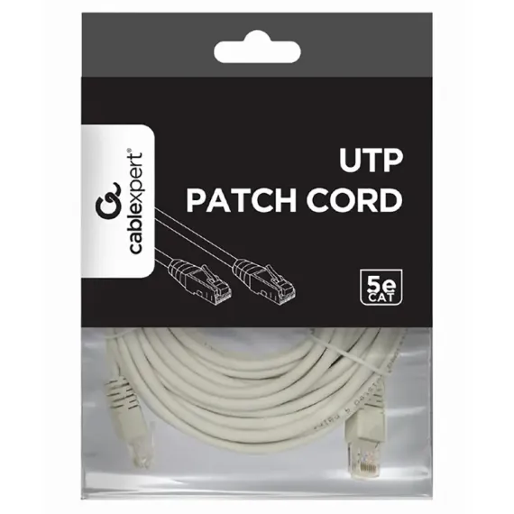 PATCH CORD CABLEXPERT PP12-10M, CAT5E UTP, 10M, GRI