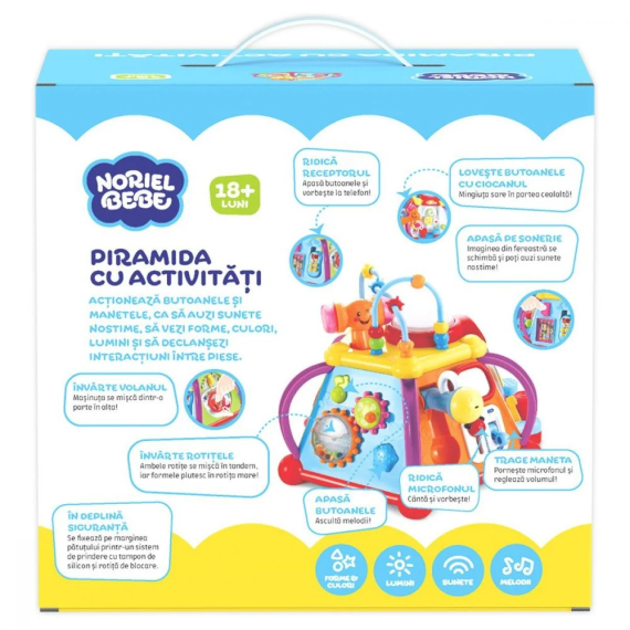 NORIEL BEBE INT7618 РАЗВИВАЮЩАЯ ИГРУШКА PIRAMIDA CU ACTIVITATI