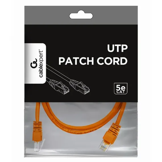 PATCH CORD CABLEXPERT PP12-2M/O, CAT5E UTP, 2M, PORTOCALIU