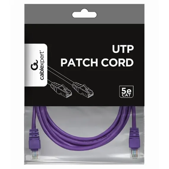 PATCH CORD CABLEXPERT PP12-1M/V, CAT5E UTP, 1M, VIOLET