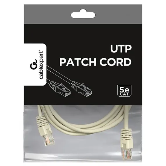 ПАТЧ-КОРД CABLEXPERT PP12-2M, CAT5E UTP, 2М, СЕРЫЙ