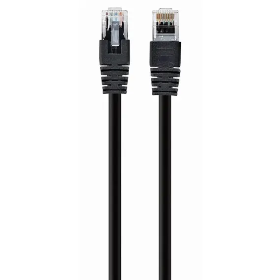 PATCH CORD CABLEXPERT PP12-0.5M/BK, CAT5E UTP, 0,5M, NEGRU