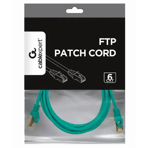 PATCH CORD CABLEXPERT PP6-3M/G, CAT6 FTP , 3M, VERDE