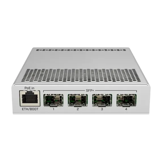 КОММУТАТОР МАРШРУТИЗАТОРА MIKROTIK CRS305-1G-4S+IN, СЕРЕБРИСТЫЙ