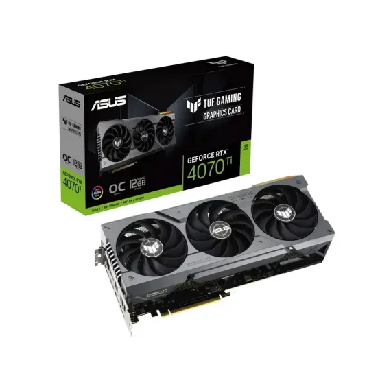 ВИДЕОКАРТА ASUS TUF-RTX4070TI-O12G-GAMING, 12ГБ GDDR6X 192БИТ (TUF-RTX4070TI-O12G-GAMING)