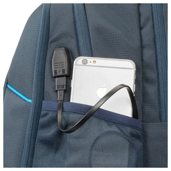 RUCSAC DE CALATORIE RIVACASE BORNEO, 17.3", POLIESTER, ALBASTRU INCHIS