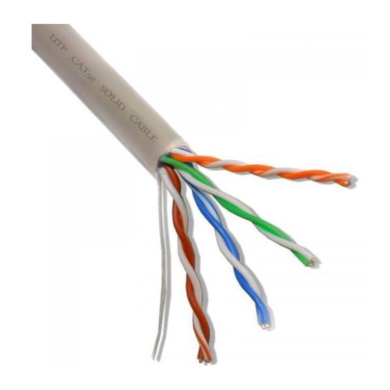 CABLE  UTP  CAT.5E, 24AWG 4X2X1/0.51, STRANDED, COPPER, 305M, SPACER RCAT5ECU