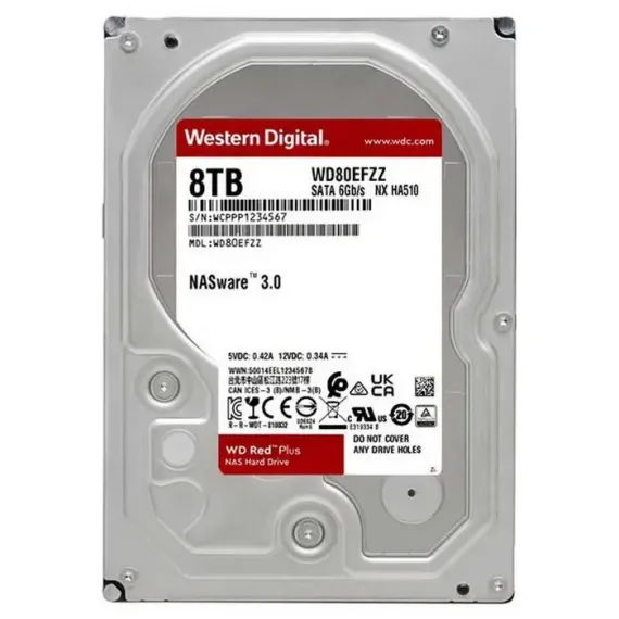 ЖЕСТКИЙ ДИСК WESTERN DIGITAL WD RED PLUS, 3.5", 8 TБ