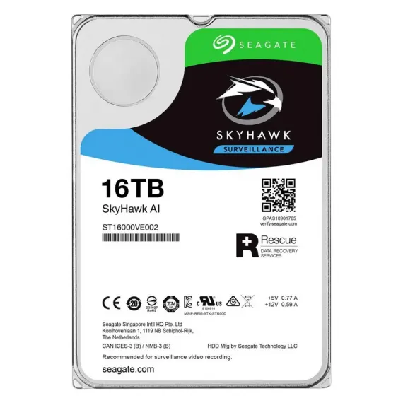 ЖЕСТКИЙ ДИСК SEAGATE SKYHAWK AI, 3.5", 16 ТБ