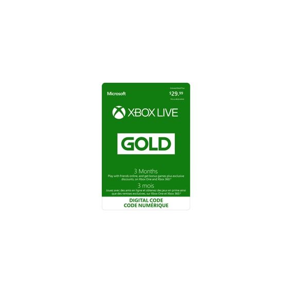 LIVE GOLD 3 MONTHS XBOX 360/ONE