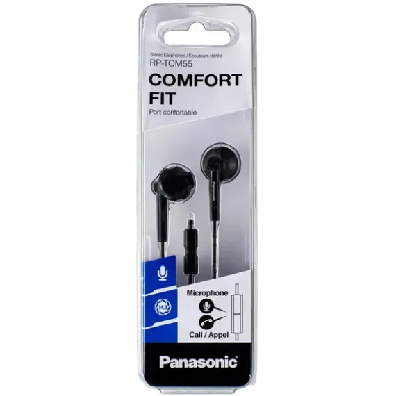 CASTI PANASONIC RP-TCM55GC, NEGRU