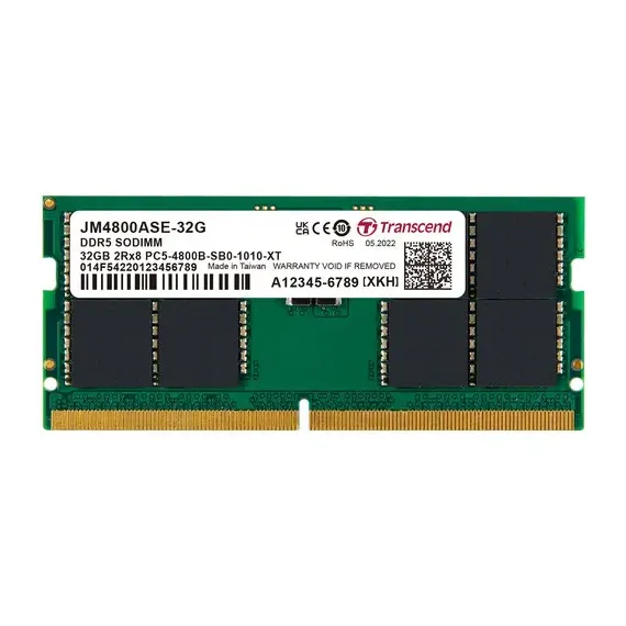MEMORIE RAM TRANSCEND JETRAM, DDR5 SDRAM, 4800 MHZ, 32 GB, JM4800ASE-32G