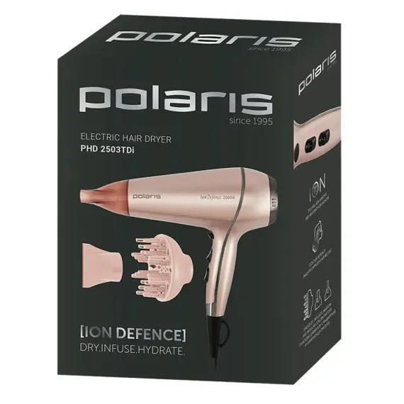 ФЕН POLARIS PHD 2503TDI, 2500 ВТ, РОЗОВЫЙ