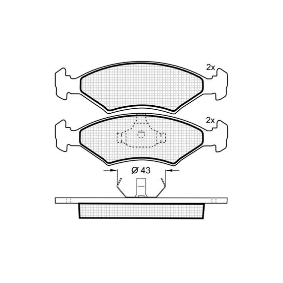 ТОРМОЗНЫЕ КОЛОДКИ DBS2030 SP108 T4017 FORD ESCORT FIESTA ORION SIERRA ПЕР.