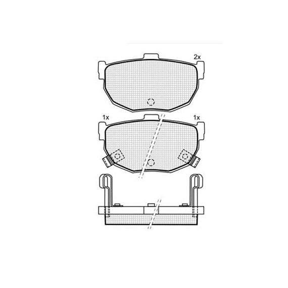 ТОРМОЗНЫЕ КОЛОДКИ DBS3180 (SP386) (T0391)   HYUNDAI COUPE, ELANTRA, KIA CERATO, NISSAN MAXIMA ЗАД.