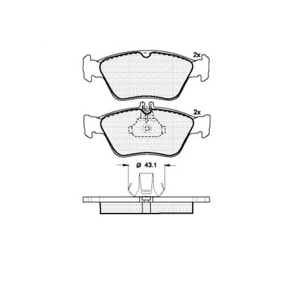 КОЛОДКИ DBS2085 SP226 T1091 MERCEDES C-CLASSE W202 E-CLASSE W210 ПЕР. +ДАЧИК