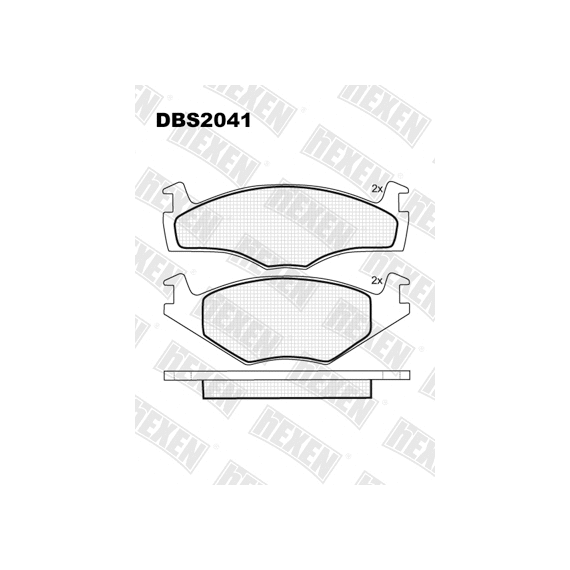 ТОРМОЗНЫЕ КОЛОДКИ DBS2041 (SP 115) (T0388) * VW GOLF,JETTA,PASSAT,VENTO ПЕР.