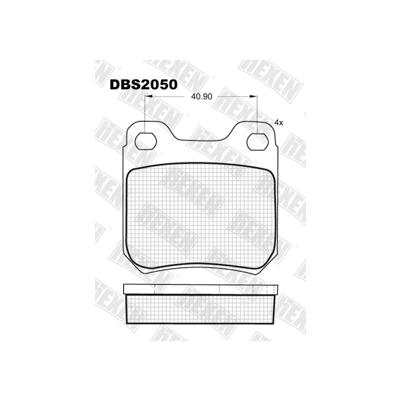 ТОРМОЗНЫЕ КОЛОДКИ DBS2050 (SP 162) (T1016) * OPEL OMEGA A,B / VECTRA B ЗАДН.