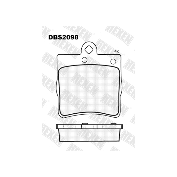 ТОРМОЗНЫЕ КОЛОДКИ DBS2098 (SP 247) (T1198)* MERCEDES C-CLASS(W202,203),E-CLASS(W210) ЗАДН.