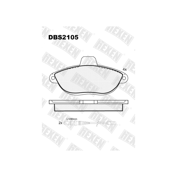 ТОРМОЗНЫЕ КОЛОДКИ DBS2105 (SP 316) (T9054) * CITROEN JUMPY/FIAT SCUDO/PEUGEOT EXPERT ПЕР.