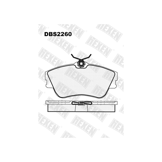 ТОРМОЗНЫЕ КОЛОДКИ DBS2260 (SP 250) (T5140)* VW TRANSPORTER T4 15" ПЕР.(+ДАЧИК)
