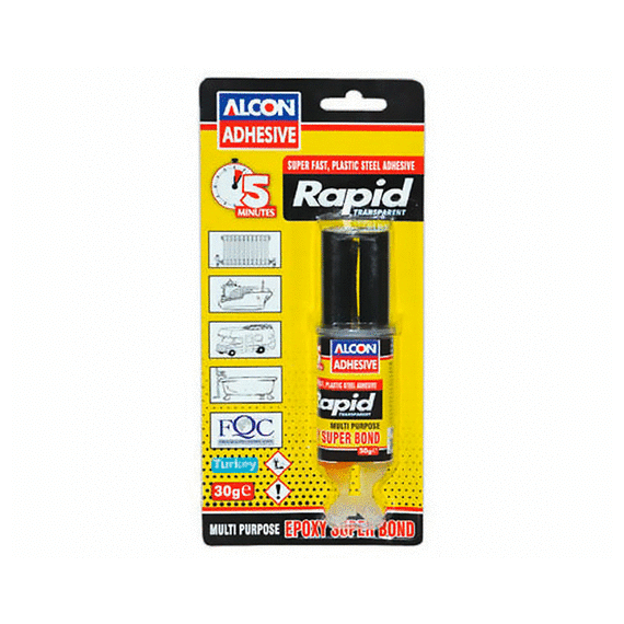 M-2204 КЛЕЙ ЭПОКСИДНЫЙ ДЛЯ ПЛАСТИКА И СТАЛИ 5 МИНУТ, ПРОЗРАЧНЫЙ 2X15 ML (ШПРИЦ-BLISTER) 30 ML