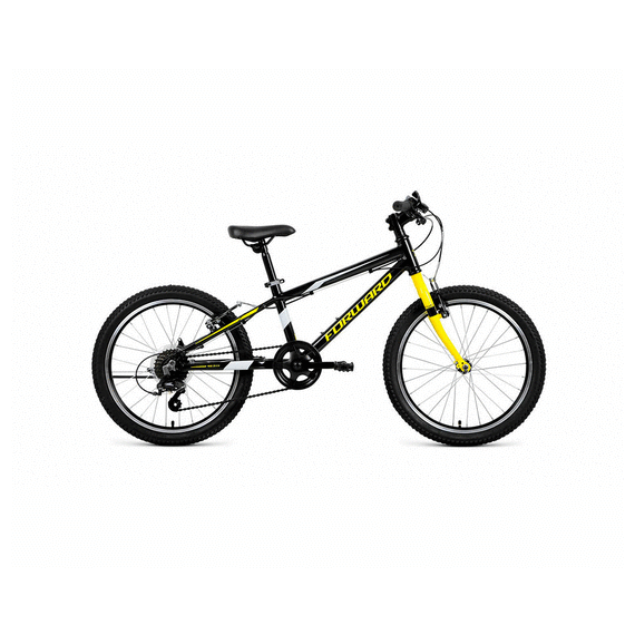 ВЕЛОСИПЕД ПОДРОСТКОВЫЙ FORWARD RISE 20 2.0 (20" 7 СК. РОСТ 10.5") 2020-2021, ЧЕРНЫЙ/ЖЕЛТЫЙ