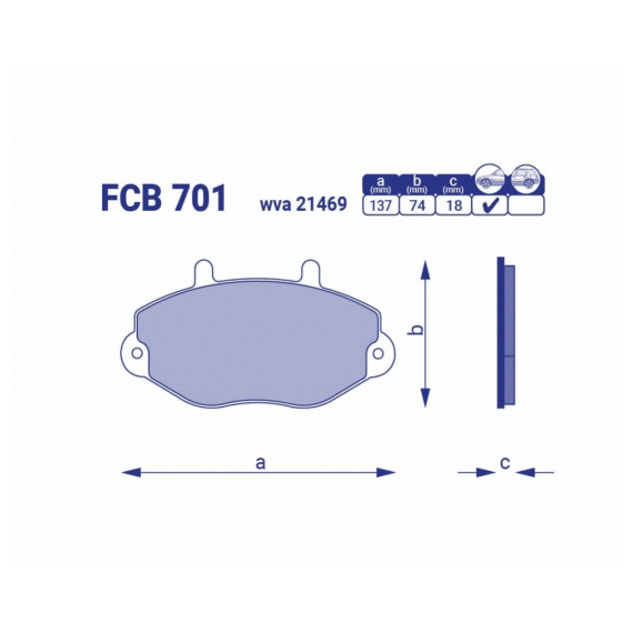 FC 701 DBS2011 - SP 223 - WVA 21469 FORD TRANSIT 91-00 15  ПЕР. КОЛОДКИ