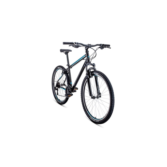 ГОРНЫЙ ВЕЛОСИПЕД FORWARD SPORTING 27,5 1.2 (27,5" 21 СК. РОСТ 15") 2020-2021, ЧЕРНЫЙ/БИРЮЗОВЫЙ