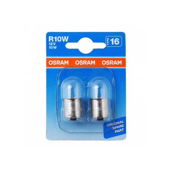 АВТОЛАМПА OSRAM 12V R10W BA15S (5008-02B)