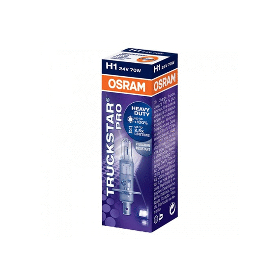 АВТОЛАМПА OSRAM H1 TRUCKSTAR PRO 24V 70W P14.5S (64155TSP)