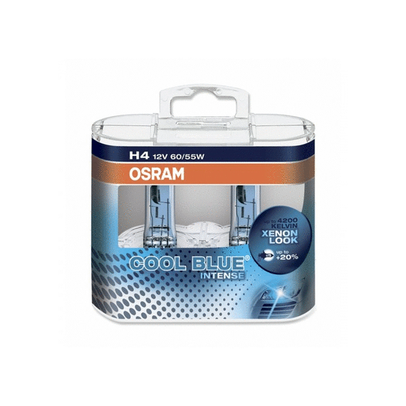АВТОЛАМПА OSRAM H4 COOL BLUE INTENSE 4200K 12V 60/55W P43T (64193CBI BOX)