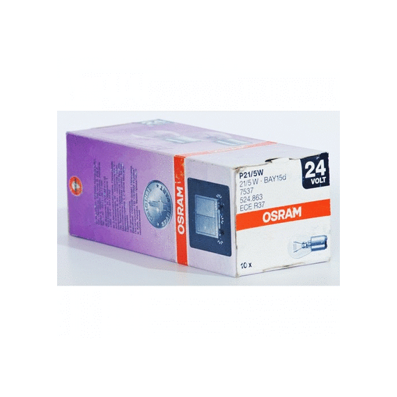 АВТОЛАМПА OSRAM  24V P21/5W BAY15D (7537)