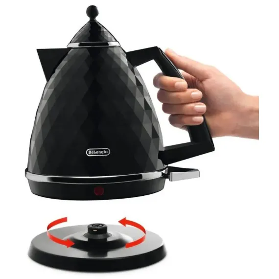FIERBATOR ELECTRIC DE'LONGHI BRILLANTE, NEGRU