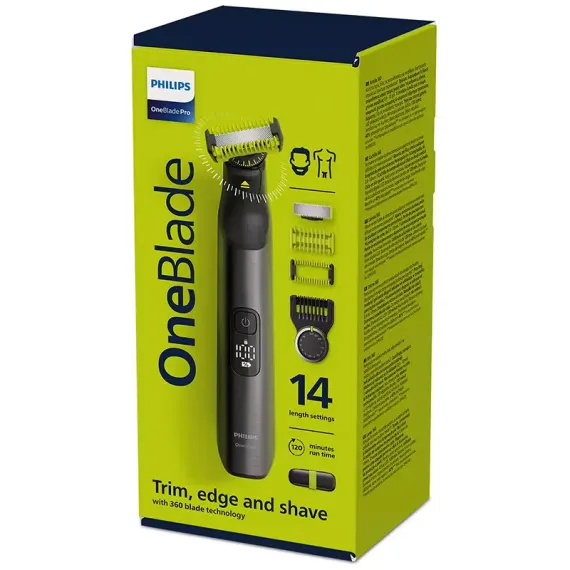МУЖСКОЙ ТРИММЕР PHILIPS ONEBLADE PRO 360 QP6651/61, ХРОМ